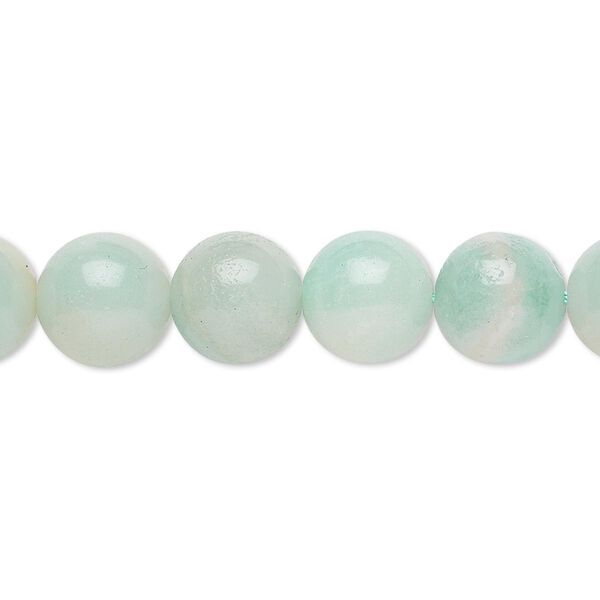 Amazonite 1pkg1, round bead natural 15.5-16 inch 10mm image number 0