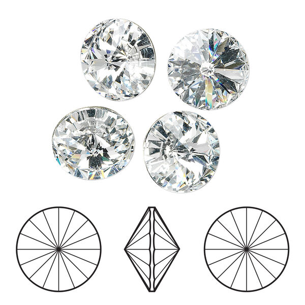 Chaton 48pk crystal foil back, Crystal Passions® 12mm rivoli 1122 image number 0