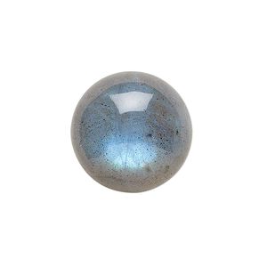 Labradorite 1pkg1, hand-cut calibrated round cab natural 20mm