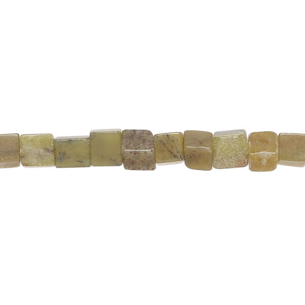 Antique new "jade" 1pkg1, cube bead natural, 15 inch 4-5mm image number 0