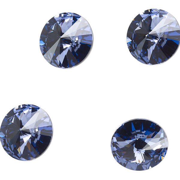 Chaton 144pk tanzanite foil back, Swarovski® 14mm rivoli 1122 image number 0