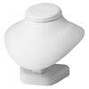 Display, necklace, leatherette, white, 5 x 5-1/2 x 5-inch pedestal. Sold individually. image number 0