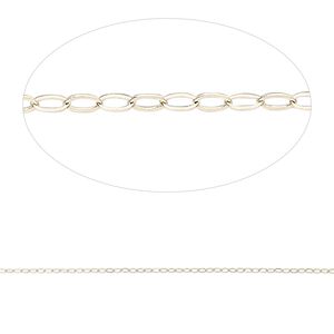 Chain 1pkg1 14Kt gold cable, 0.5mm drawn, Gossamer™ 5 foot unfinished