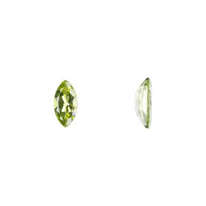 Peridot 1pkg1, hand-cut faceted marquise gem natural 10x5mm