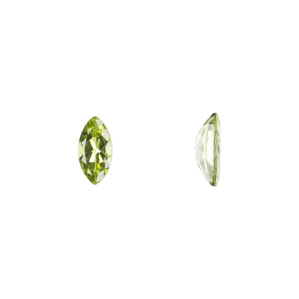 Peridot 1pkg1, hand-cut faceted marquise gem natural 10x5mm image number 0