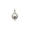 Labradorite / sterling silver 1pkg1, marquise drop natural antiqued 13.5x9mm image number 1