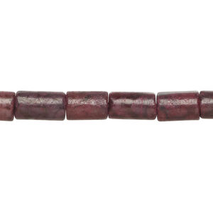 Rhodonite 1pkg1, round tube bead, 15 inch 8x6mm-10x6mm