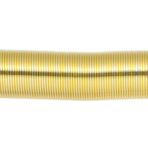 Memory wire, gold-plated high carbon steel, 1/2 inch toe ring, 0.7mm thick. Sold per 1-ounce pkg, approximately 208 loops. image number 0