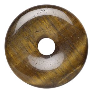 Tigereye 1pkg1, donut focal natural 40mm