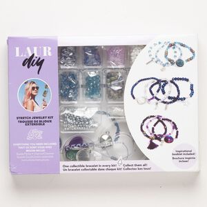 Steel / glass / acrylic 1pkg1112, bead / finding assortment antique silver-finished / silver finish / assorted colors