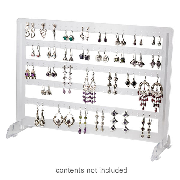 Display, earring, acrylic, clear, 9-3/4 x 13 x 5 inches. Sold per pkg of 2. image number 1