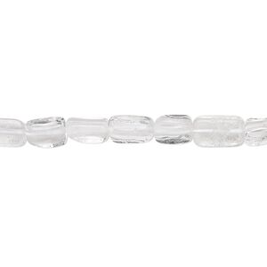 Quartz crystal 1pkg1, hand-cut flat rectangle bead natural 13 inch 6x4mm-11x6mm