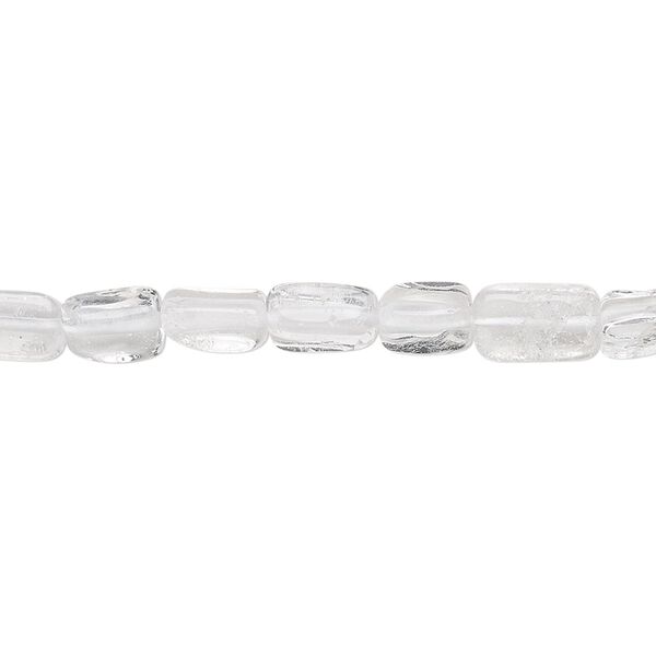 Quartz crystal 1pkg1, hand-cut flat rectangle bead natural 13 inch 6x4mm-11x6mm image number 0