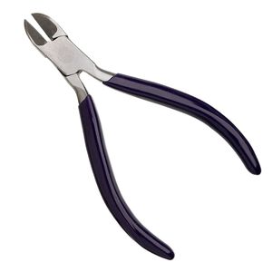 Pliers, economy side-cutter, steel and rubber, black or blue, 4-1/2 inches. Sold individually.