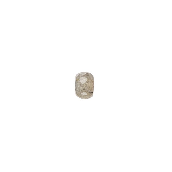 Labradorite 1pkg1, top-drilled hand-cut faceted rondelle bead natural, 7x4mm image number 0