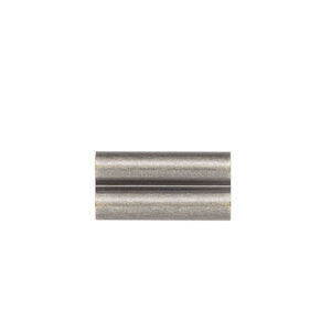 Component, gunmetal-plated brass, 18x9mm double tube with 3.5mm hole. Sold per pkg of 20.