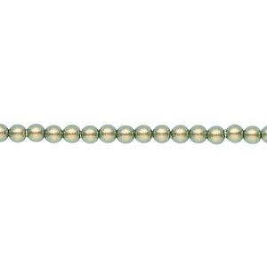 Pearl 1000pk iridescent green, Swarovski® 3mm round 5810