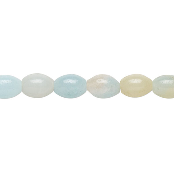 Amazonite 1pkg1, oval bead natural B grade, 15.5-16 inch 8x6mm image number 0