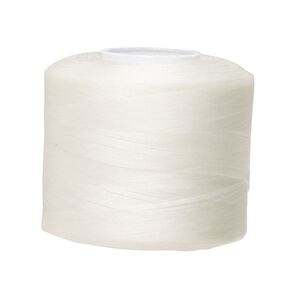 Thread, Nymo®, nylon, off-white, size O. Sold per 300-yard spool.
