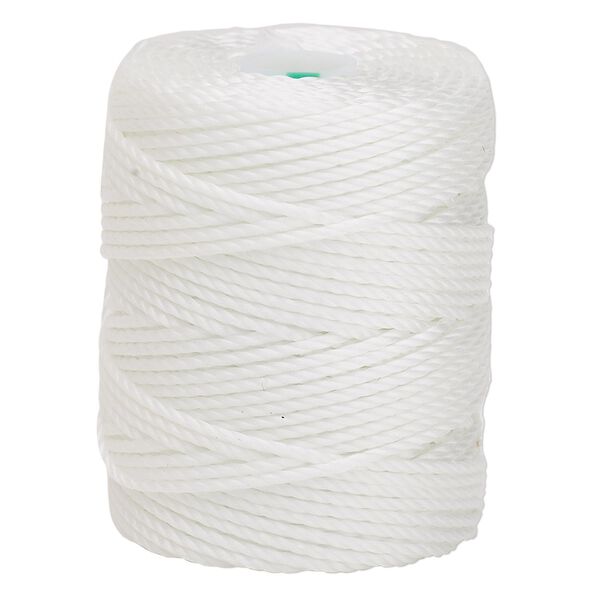 Thread, C-Lon®, nylon, white, 0.9mm diameter. Sold per 39-yard spool. image number 0