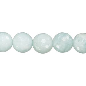 Amazonite 1pkg1, faceted round bead natural 15.5-16 inch 10mm