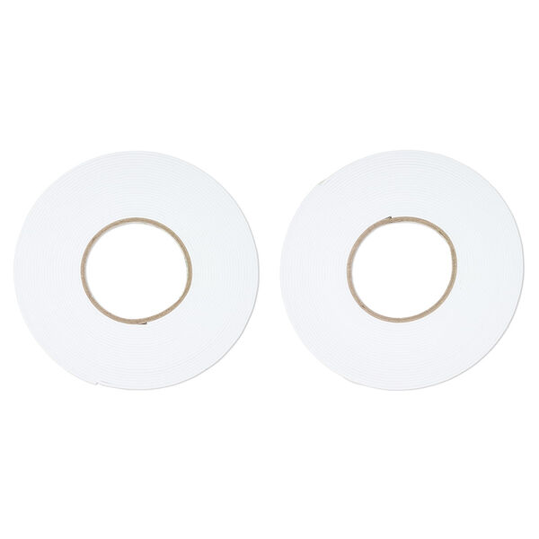 Adhesive strip, Art Edge™, EVA foam, white, 5mm. Sold per pkg of (2) 30-foot roll. image number 1