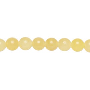Yellow calcite 1pkg1, round bead, 15.5-16 inch 6mm