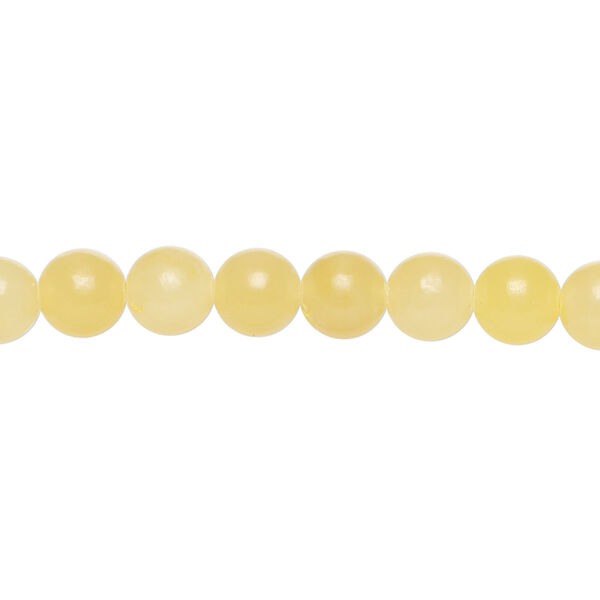 Yellow calcite 1pkg1, round bead, 15.5-16 inch 6mm image number 0