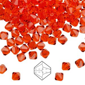 Bead 144pk hyacinth, Preciosa Czech crystal 5mm bicone