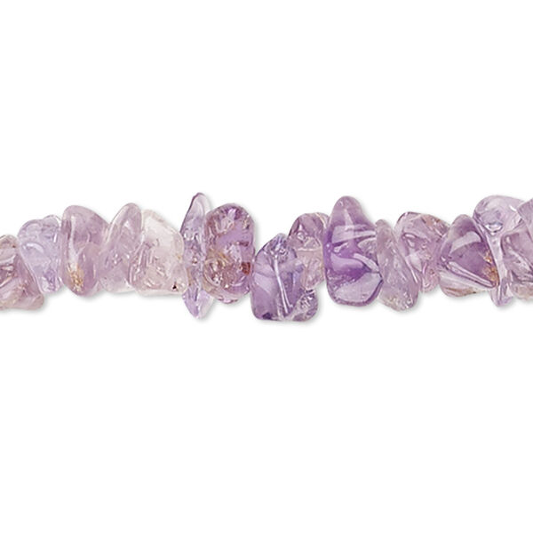 Bead, amethyst (natural), small chip, Mohs hardness 7. Sold per 34-inch strand. image number 0