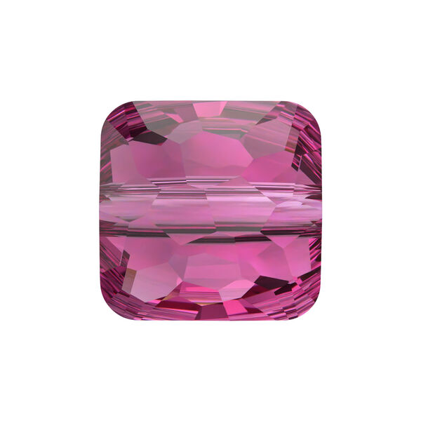 Bead 1pkg288 fuchsia, Swarovski®, 6mm puffed square 5035 image number 0