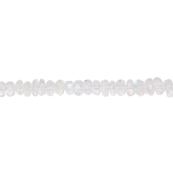 Rainbow moonstone 1pkg1, hand-cut faceted rondelle bead natural B+ grade, 8 inch graduated 3x1mm-4x3mm image number 0
