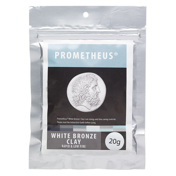 Prometheus® white bronze clay, rapid and low fire formula, pkg/20g. image number 0