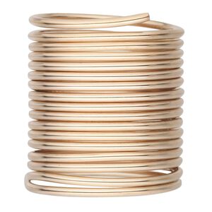 Wire, 12Kt gold-filled, half-hard round, 12 gauge. Sold per 5-foot pkg.