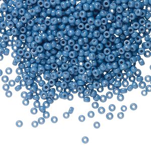 Seed bead, Miyuki, glass, pkg/250g, #11 rocaille, Duracoat® opaque outside dyed juniper, (RR-4485).