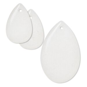 Malaysia "jade" 1pkg3, hand-cut teardrop drop natural 31x20mm / 20x13mm