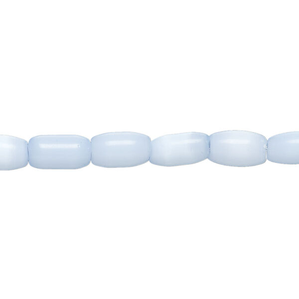 Bead, cat's eye glass (fiber optic glass), blue-violet, 9x5mm-10x6mm barrel, economy grade. Sold per 15-inch strand. image number 0