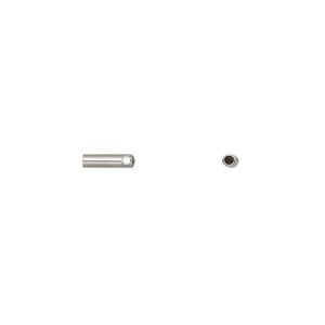 Cord end, glue-in, stainless steel, 7x2mm with 1.2mm inside diameter. Sold per pkg of 10.