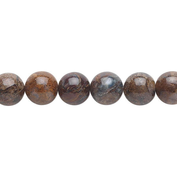 Bead, pietersite (natural), 8mm round, B grade, Mohs hardness 6-1/2 to 7. Sold per 15-1/2" to 16" strand. image number 0