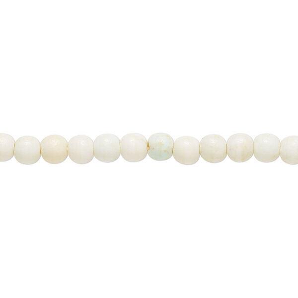 Magnesite 1pkg1, round bead C grade, 15 inch 3-4mm image number 0