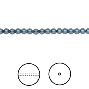 Pearl 1000pk iridescent Tahitian look, Swarovski® 3mm round 5810