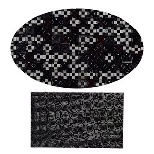 Adhesive sheet, My Style Deco Art™, peel-off, resin and glue, black, 8 x 4-3/4 inch rectangle, 1.8mm thick. Sold individually.