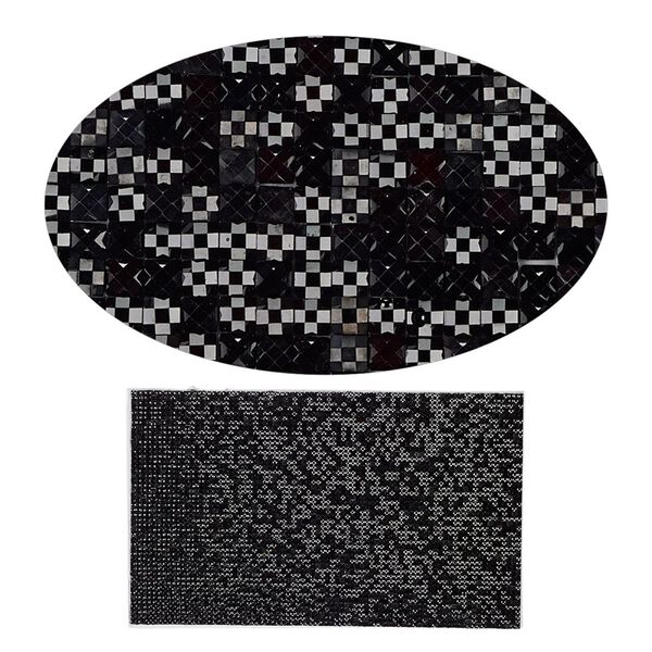 Adhesive sheet, My Style Deco Art™, peel-off, resin and glue, black, 8 x 4-3/4 inch rectangle, 1.8mm thick. Sold individually. image number 0