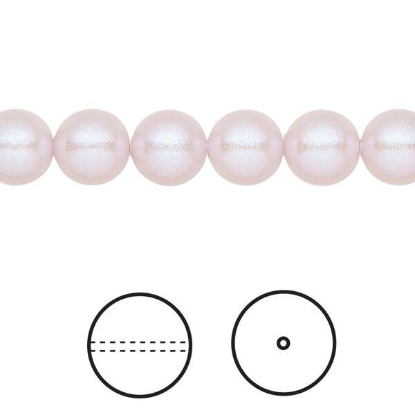 Pearl 50pk iridescent dreamy rose, Crystal Passions® 8mm round 5810 image number 0