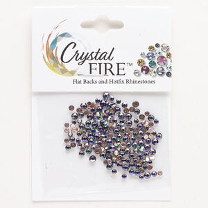 Flat back mix 1pkg144 crystal paradise shine foil back, Crystal FIRE®, 1.9-2.90mm hotfix round SS6 / SS8 / SS10