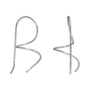 Earring, Create Compliments®, sterling silver, 27mm spiral fishhook. Sold per pair.