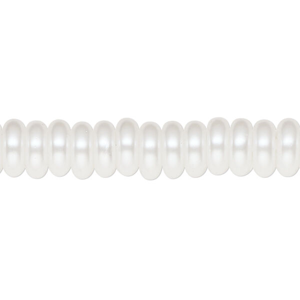 Pearl 1pk white, Celestial Crystal® 8x3mm rondelle 15.5-16 inch image number 0