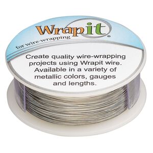 Wire, Wrapit®, nickel silver, half-hard, round, 26 gauge. Sold per 0.25-pound spool, approximately 344 feet.