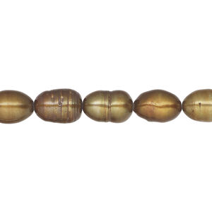 Pearl 1pkg1 freshwater, rice copper, 15 inch 6-8mm cultured