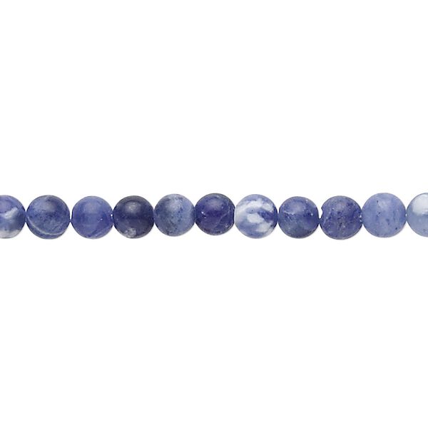 Sodalite 1pkg1, round bead natural 15.5-16 inch 4mm image number 0